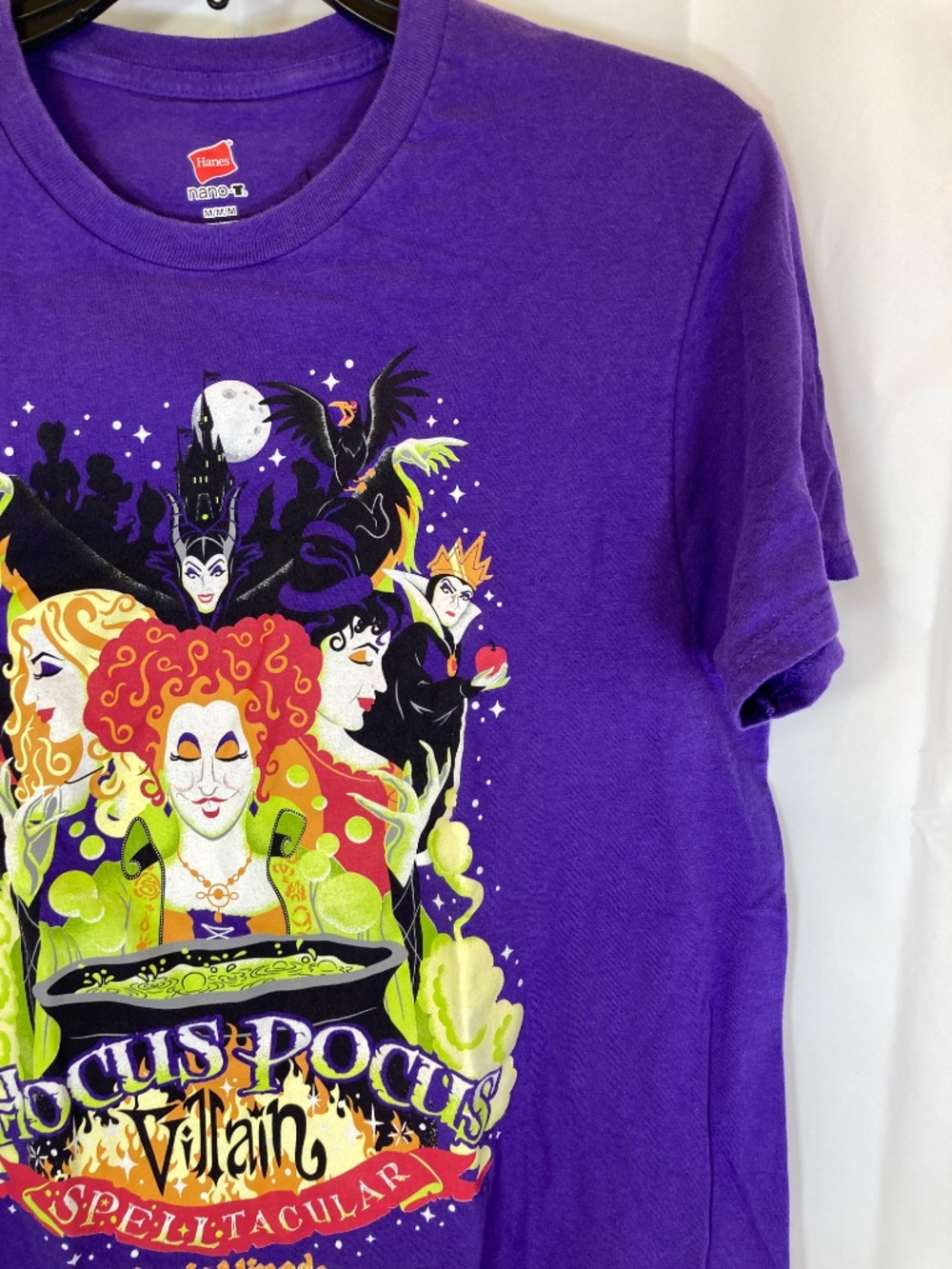 Disney Hocus Pocus Magic Kingdom Sz M Purple Short Sleeve Shirt 2015 MNSSHP - Picture 7 of 12